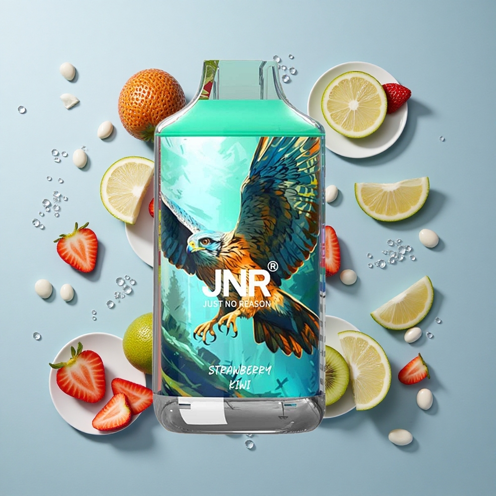 JNR Falcon 16000 Puffs Dual Mesh Strawberry Kiwi with LED Display