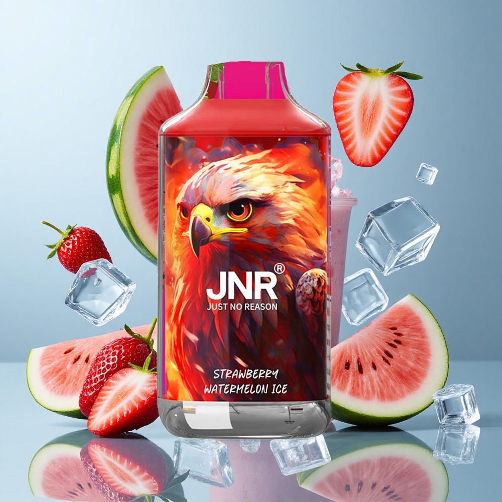 JNR Falcon 16000 Puffs Strawberry Watermelon Ice with 22ml E-liquid & Dual Mesh Coil