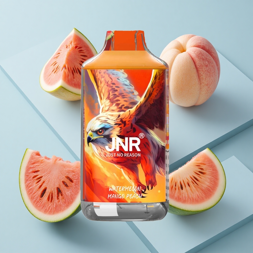 JNR Falcon 16000 Puffs Watermelon Mango Peach with Dual Mesh Coil & 22ml E-liquid