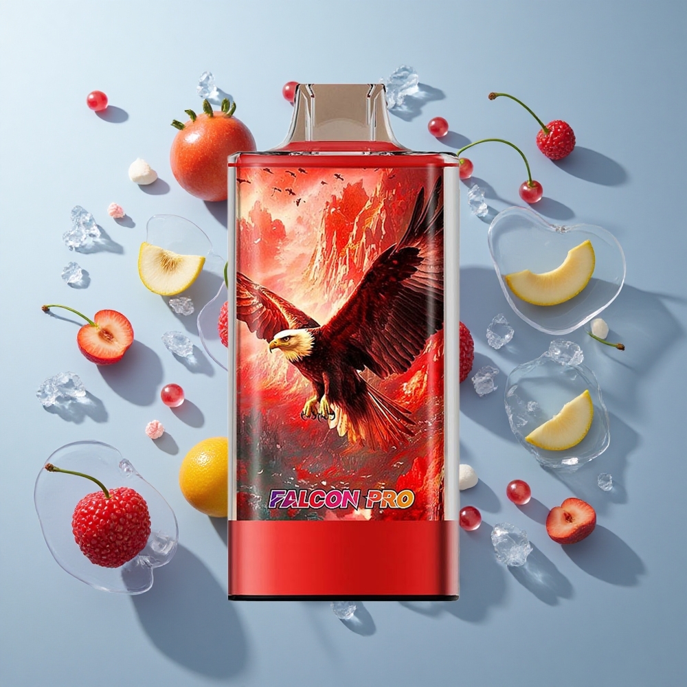 JNR Falcon Pro 28000 Disposable Vape Cherry Berry with 30ml Pre-Filled & USB Type-C Charging