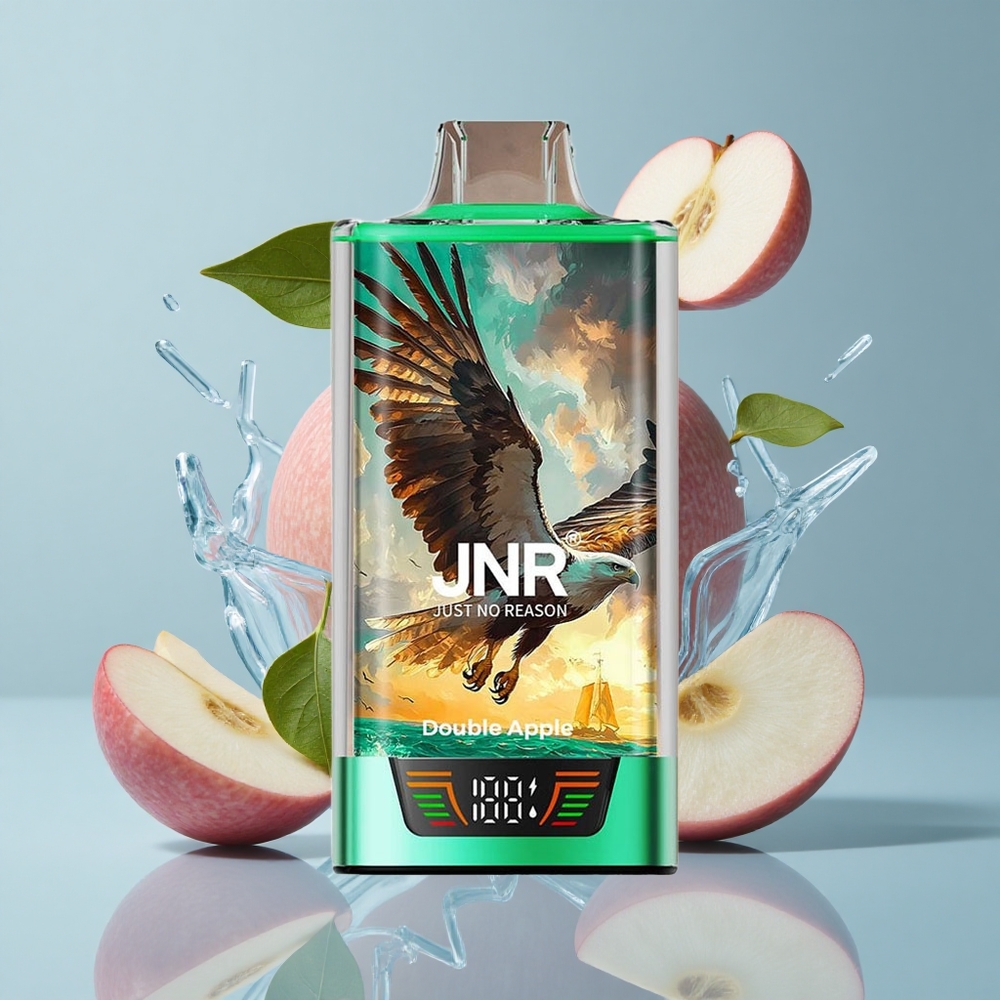 JNR Falcon Pro 28000 Disposable Vape Double Apple with 30ml Pre-Filled & USB Type-C Charging