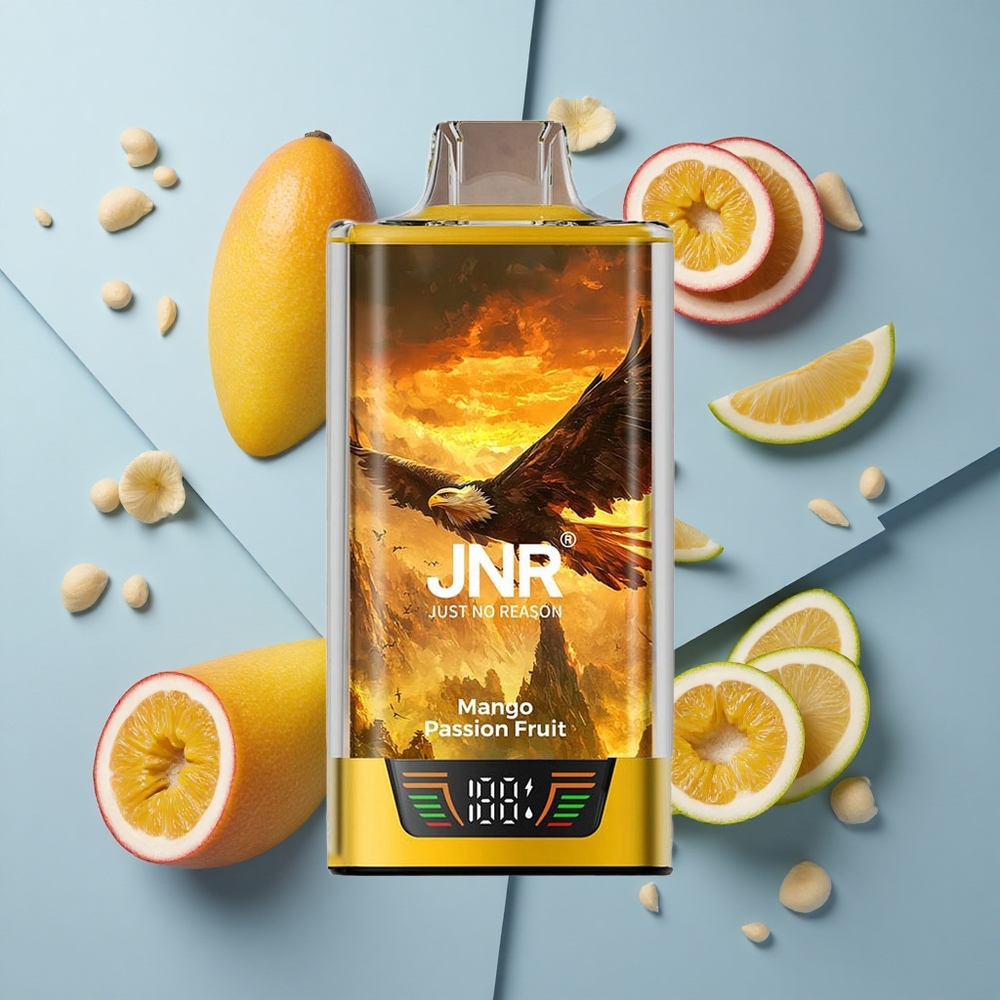 JNR Falcon Pro 28000 Disposable Vape Mango Passion Fruit with 30ml Capacity & USB-C