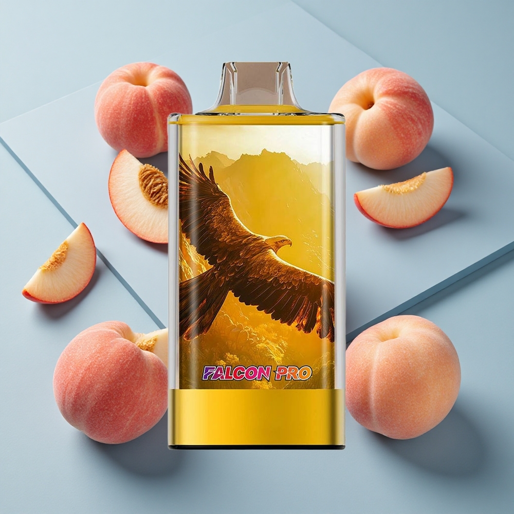 JNR Falcon Pro 28000 Juicy Peaches Disposable Vape with 30ml Pre-Filled & Dual Mesh Coil