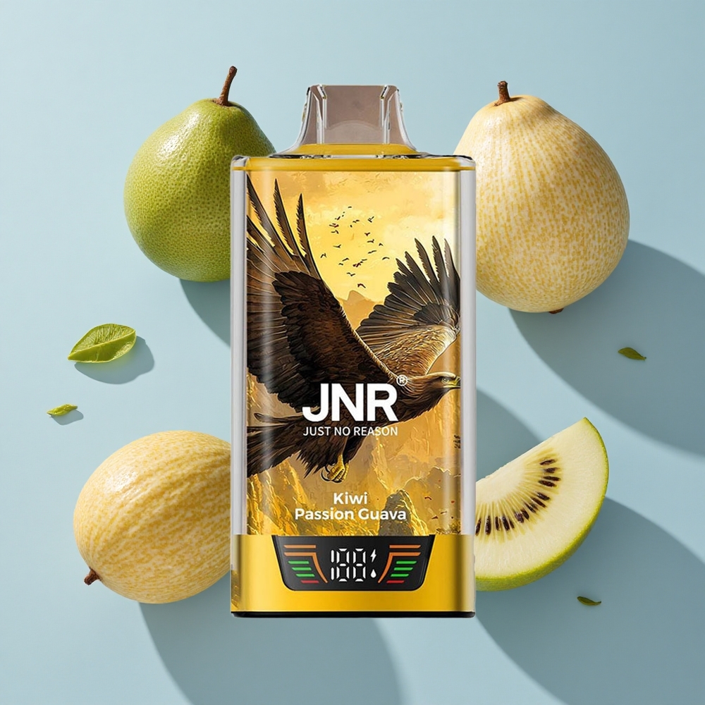 JNR Falcon Pro 28000 Kiwi Passion Guava Dual Mesh Coil USB-C Charging 950mAh Battery