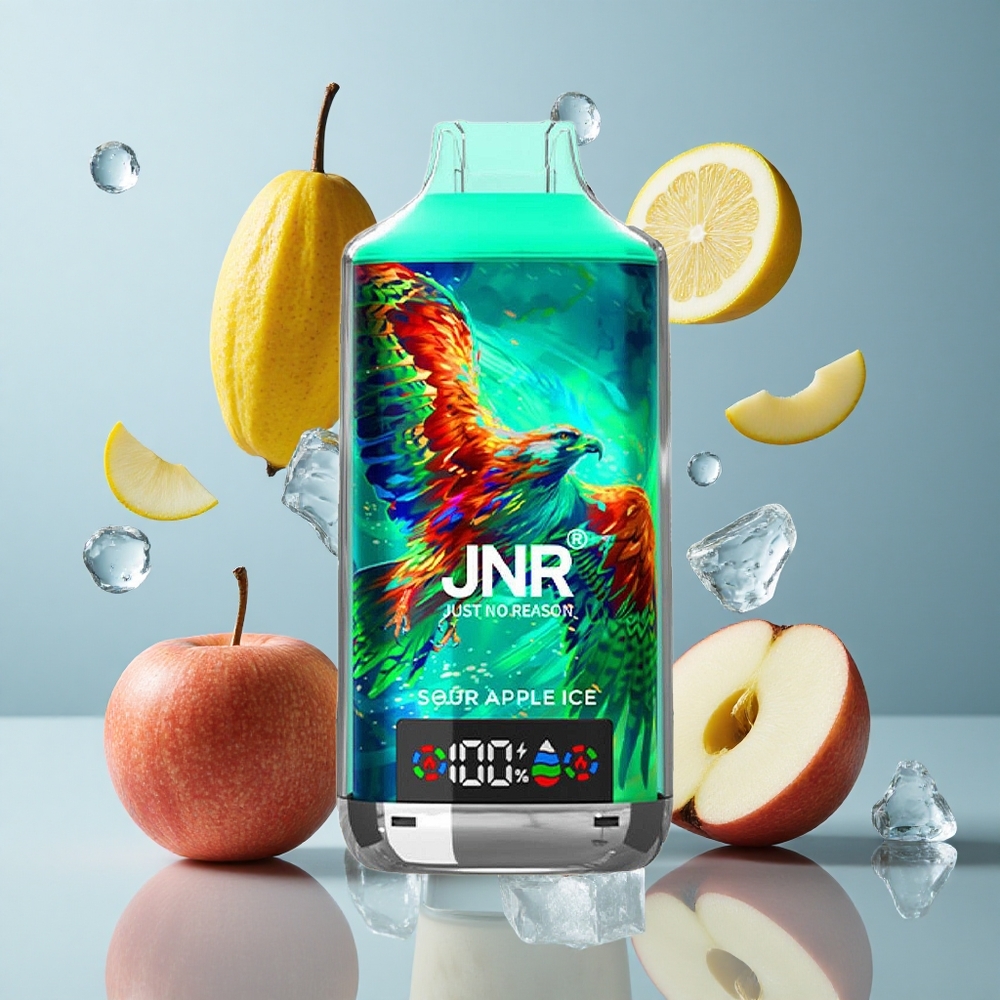 JNR Falcon X 18000 Puffs Disposable Vape Sour Apple Ice with Digital Display & Type-C Quick Charge