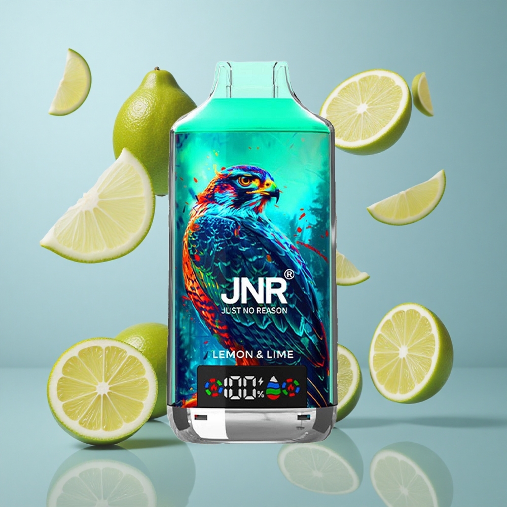 JNR Falcon X 18000 Puffs Lemon Lime with Dual Mesh Coil & Digital Display