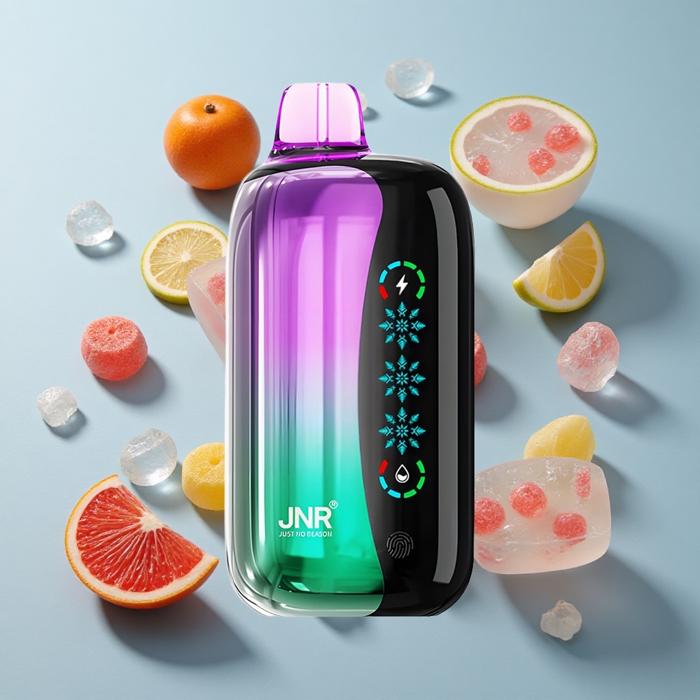 JNR Flex Ice 21000 Puffs Disposable Vape Sour Cherry Gummies with Touch Screen