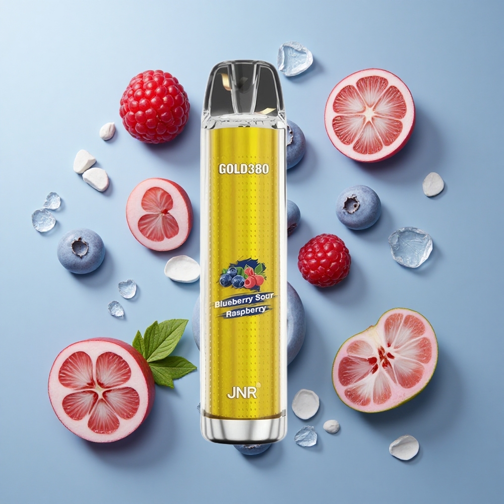 JNR Gold380 6000 Puffs Disposable Vape Blueberry Sour Raspberry with 13ml e-Liquid Capacity