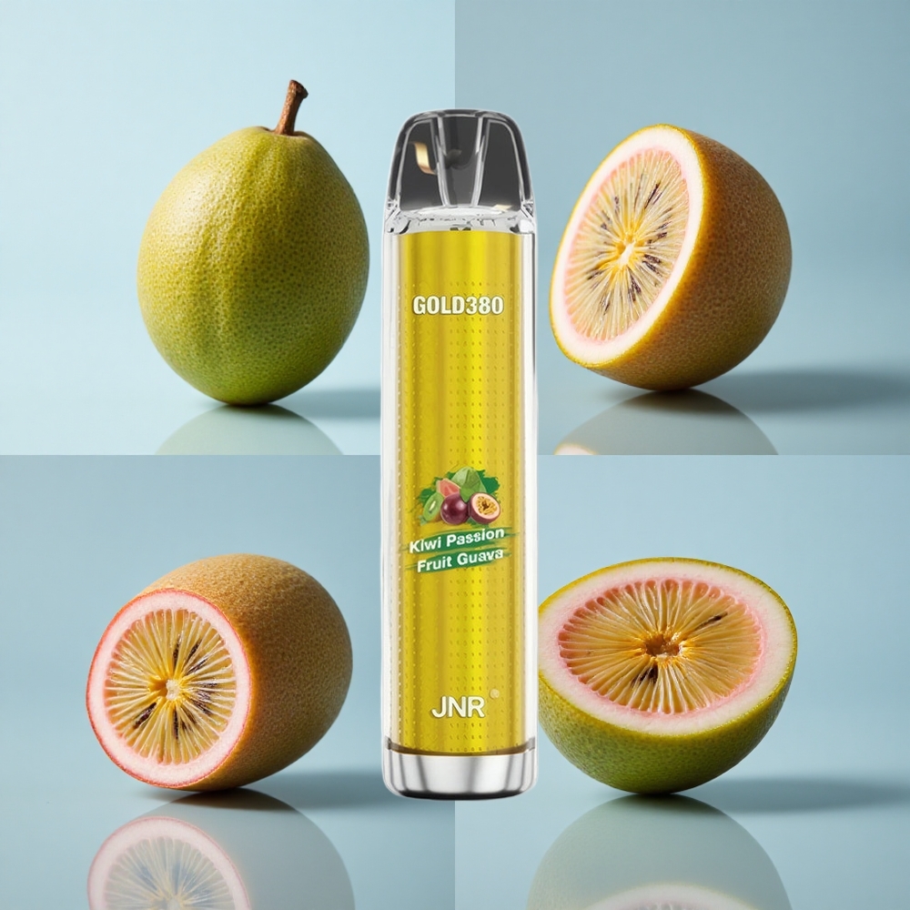 JNR Gold380 6000 Puffs Disposable Vape Kiwi Passion Fruit Guava 1500mAh