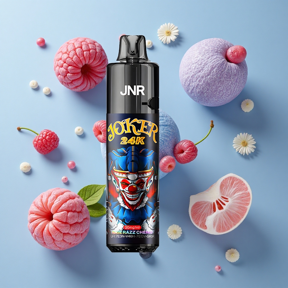 JNR Joker 24K Puffs Disposable Vape Blue Razz Cherry with 800mAh Battery