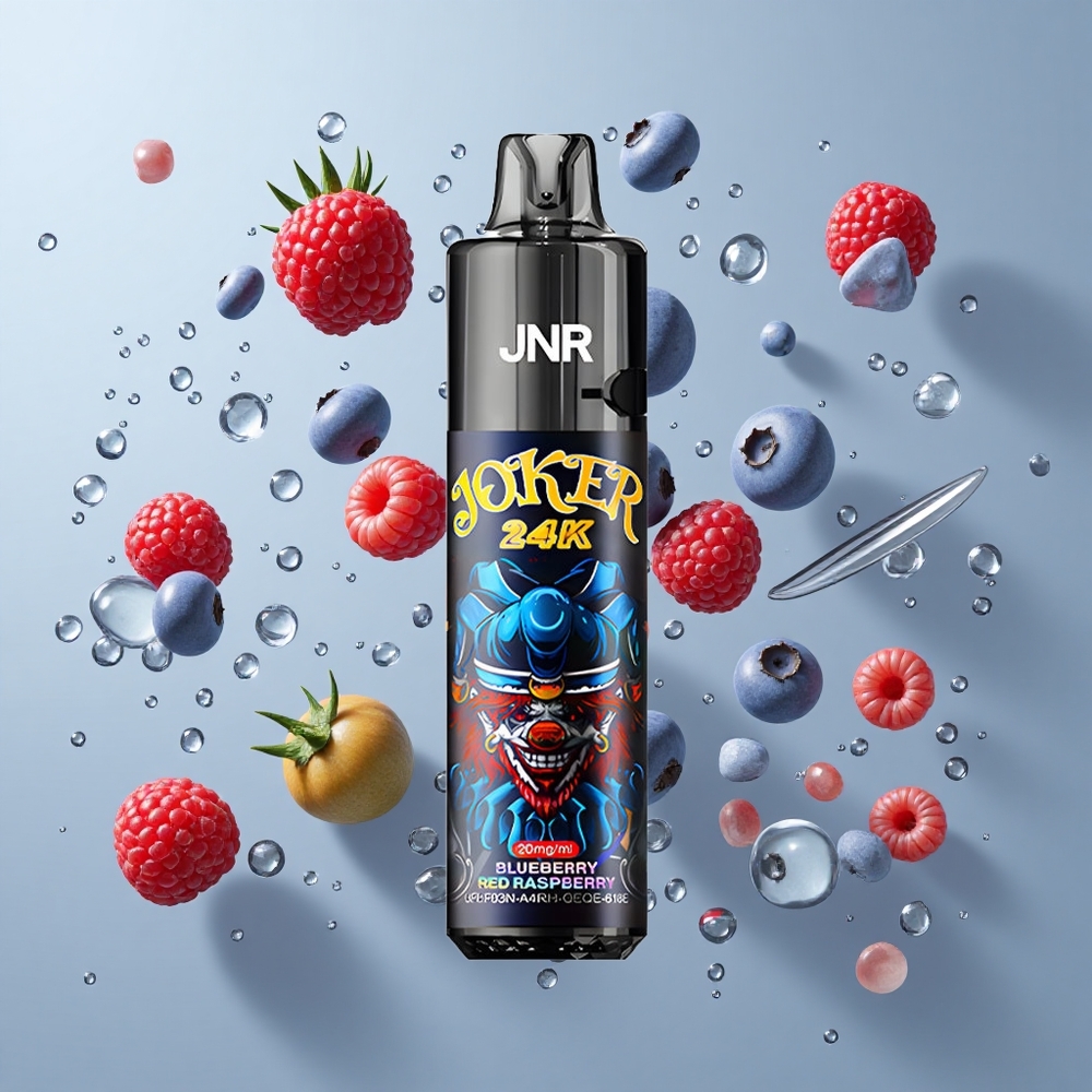 JNR Joker 24K Puffs Refillable Pod Blueberry Red Raspberry with Type-C Charging
