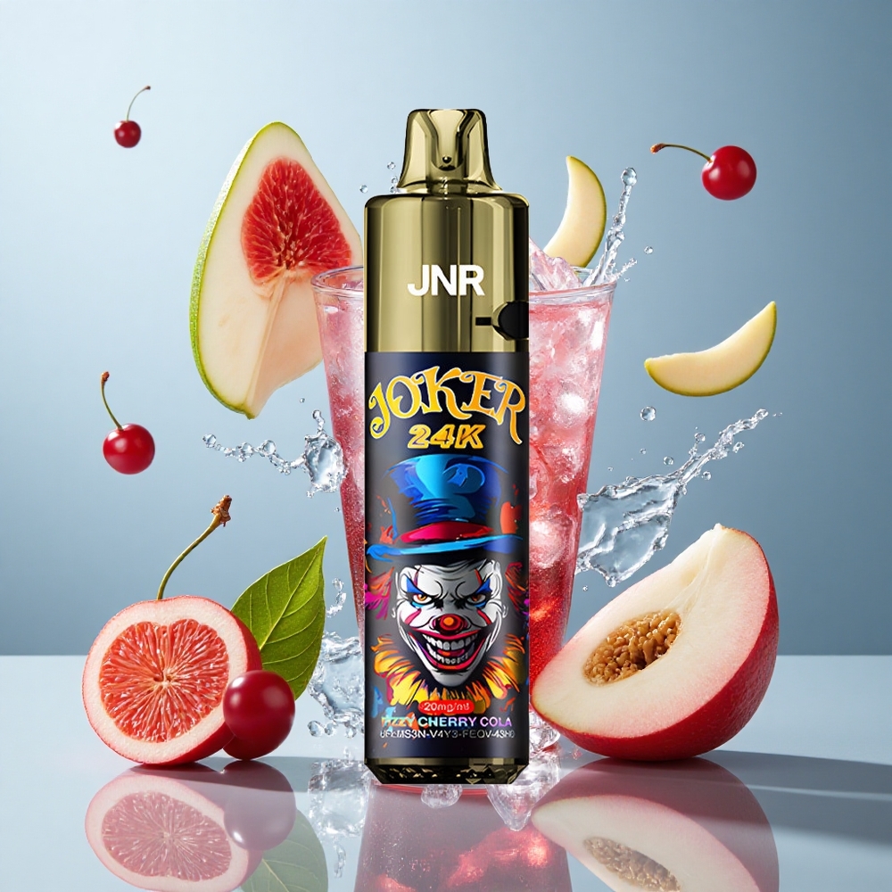 JNR Joker 24K Puffs Refillable Pod Disposable Vape Fizzy Cherry Cola