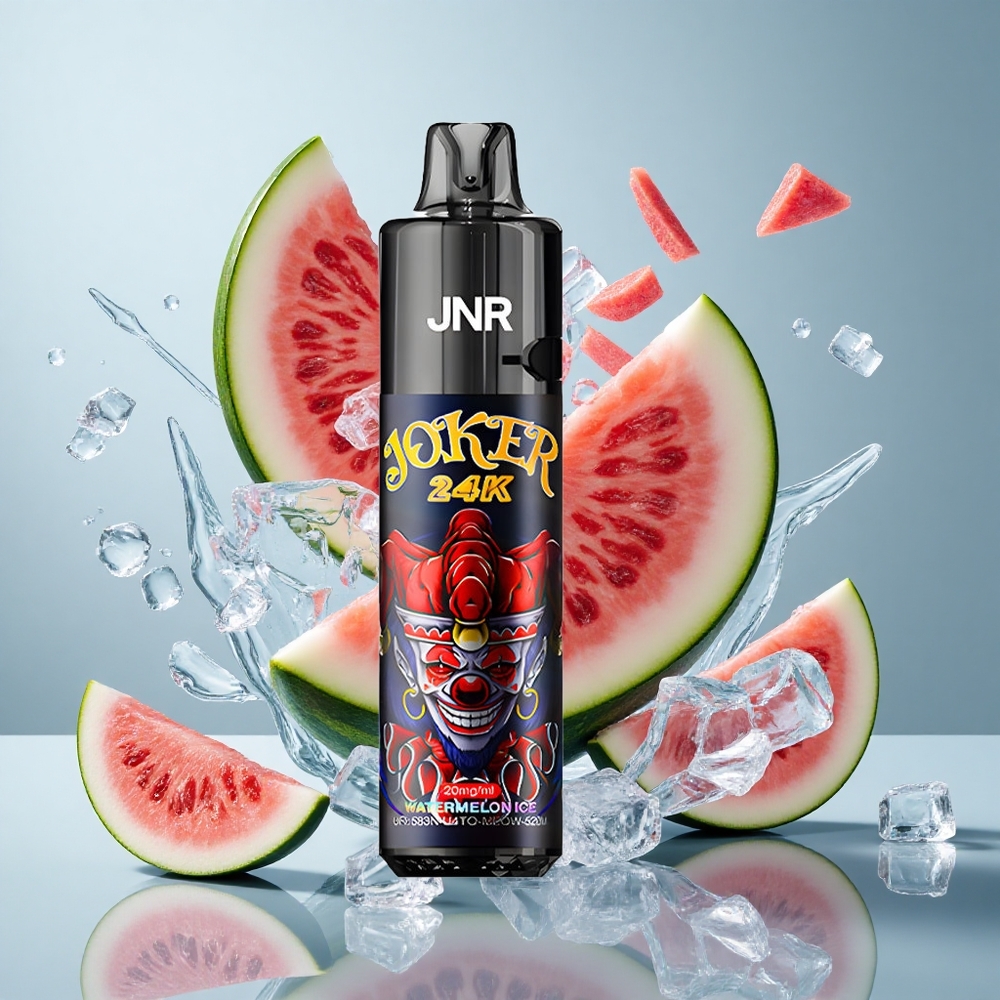 JNR Joker 24K Puffs Refillable Pod Disposable Vape Watermelon Ice with 800mAh Battery