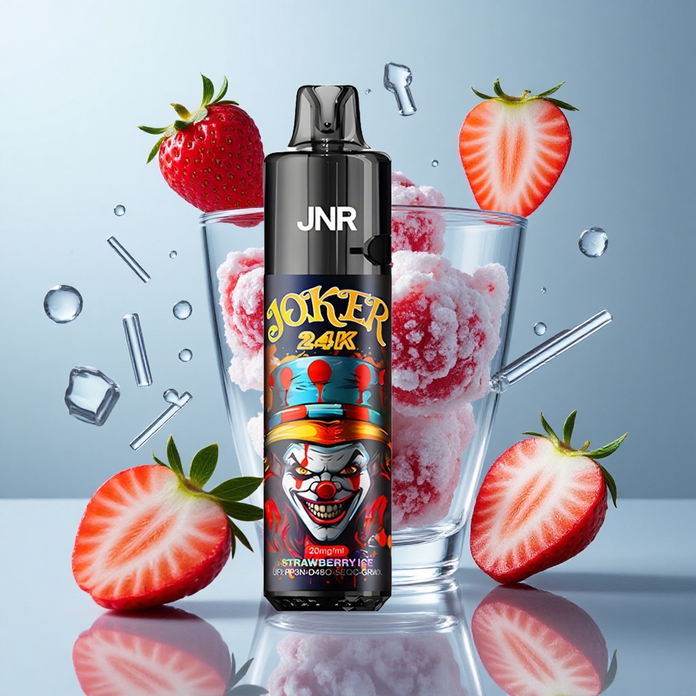 JNR Joker 24K Puffs Refillable Pod Strawberry Ice with Type-C Charging