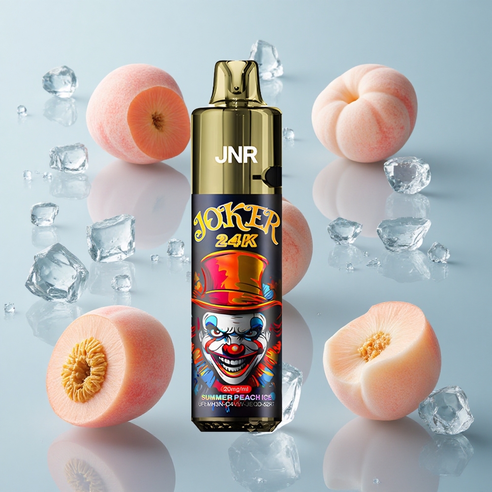 JNR Joker 24K Puffs Refillable Pod Summer Peach Ice with 800mAh Battery