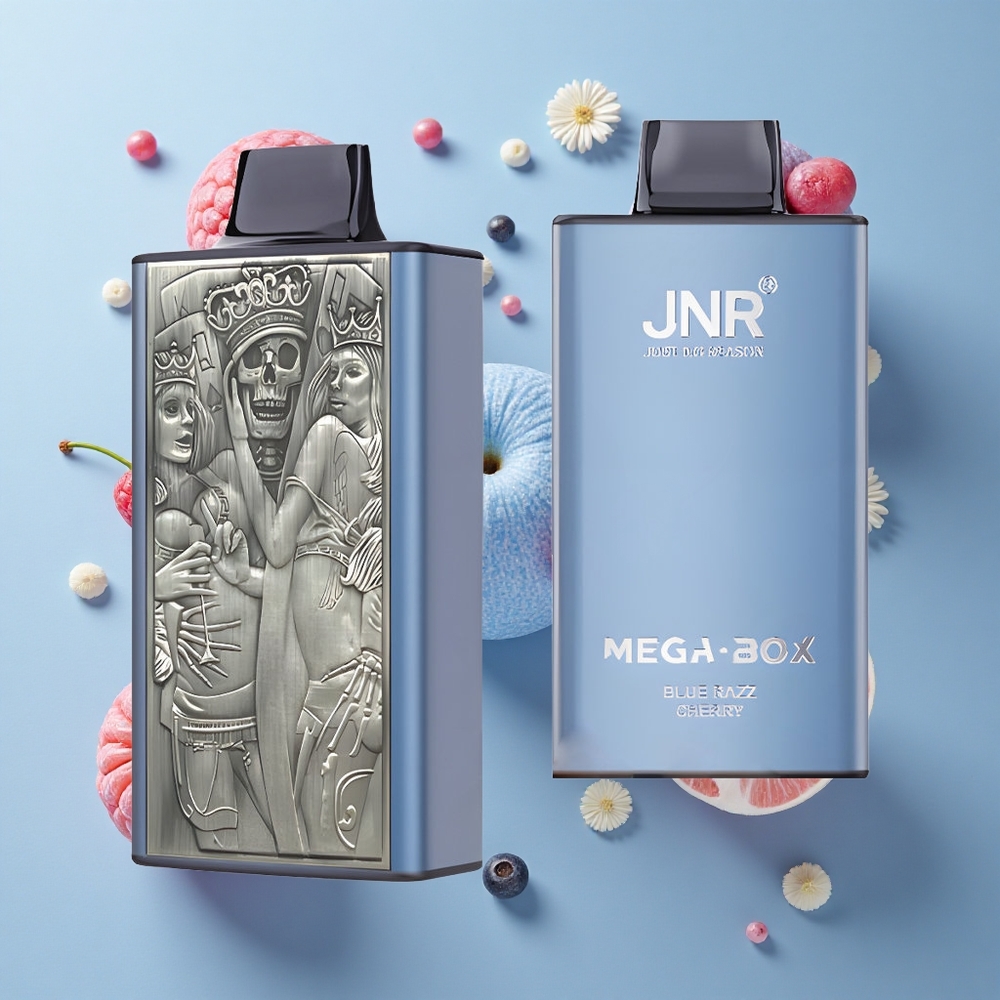 JNR Mega Box 25000 Puffs Disposable Vape Blue Razz Cherry with 30ml E-liquid & Type-C Quick Charge