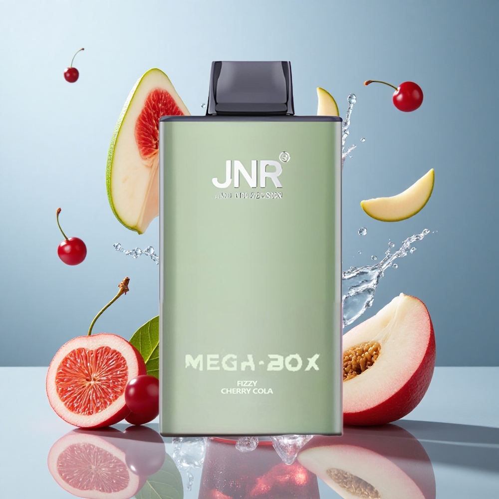 JNR Mega Box 25000 Puffs Fizzy Cherry Cola with Dual Mesh Coil