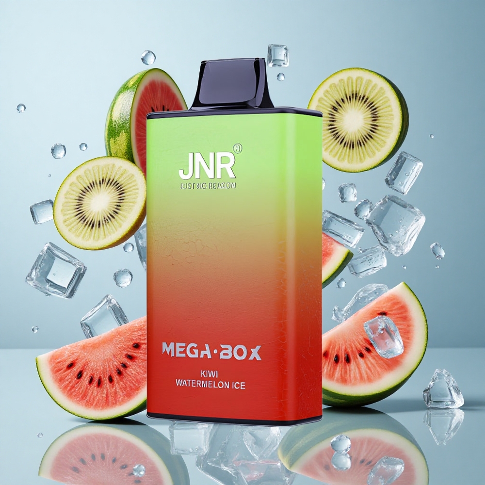 JNR Mega Box 25000 Puffs Kiwi Watermelon Ice Disposable Vape with 30ml E-liquid & Type-C Charge