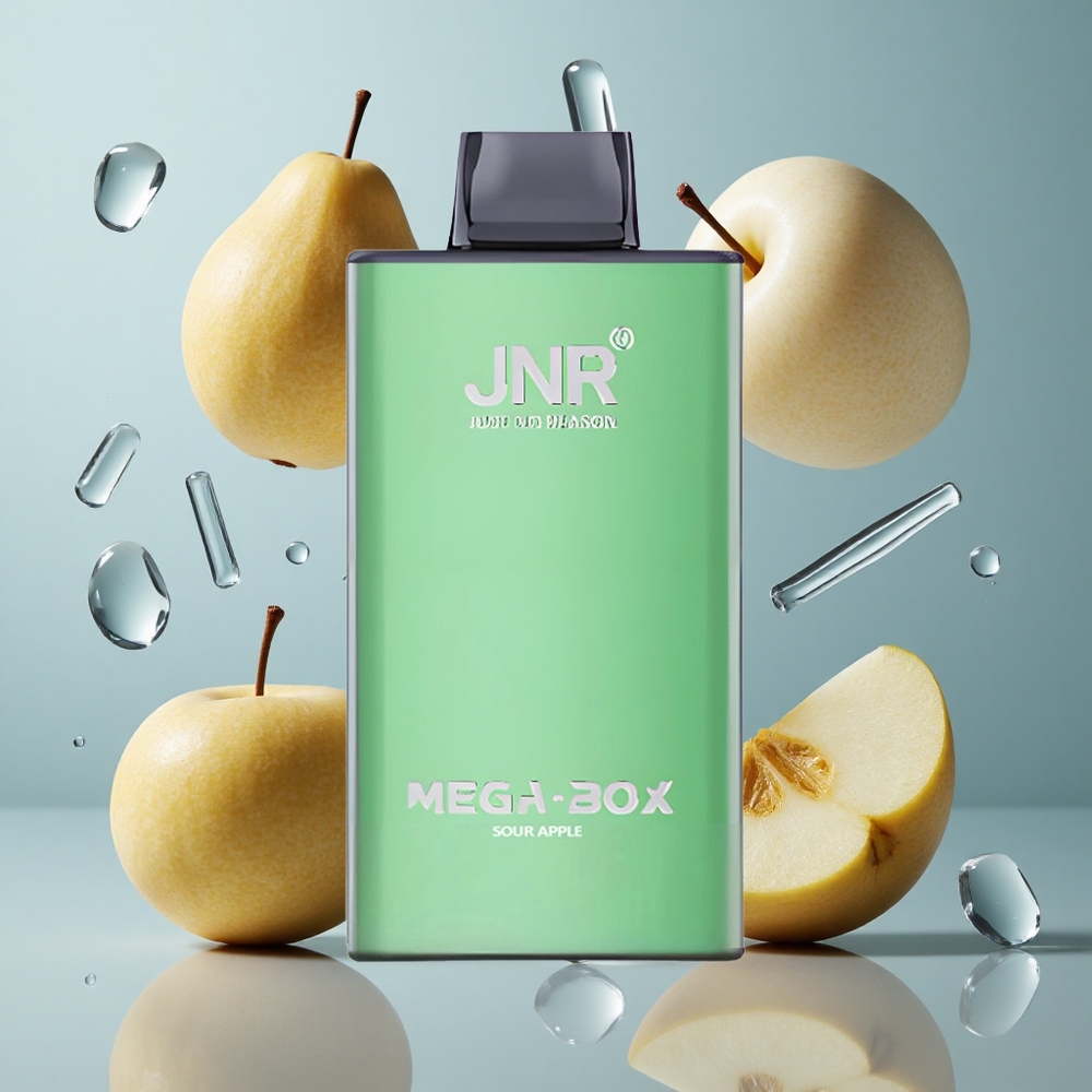 JNR Mega Box 25000 Puffs Sour Apple with 30ml E-liquid & Type-C Charge