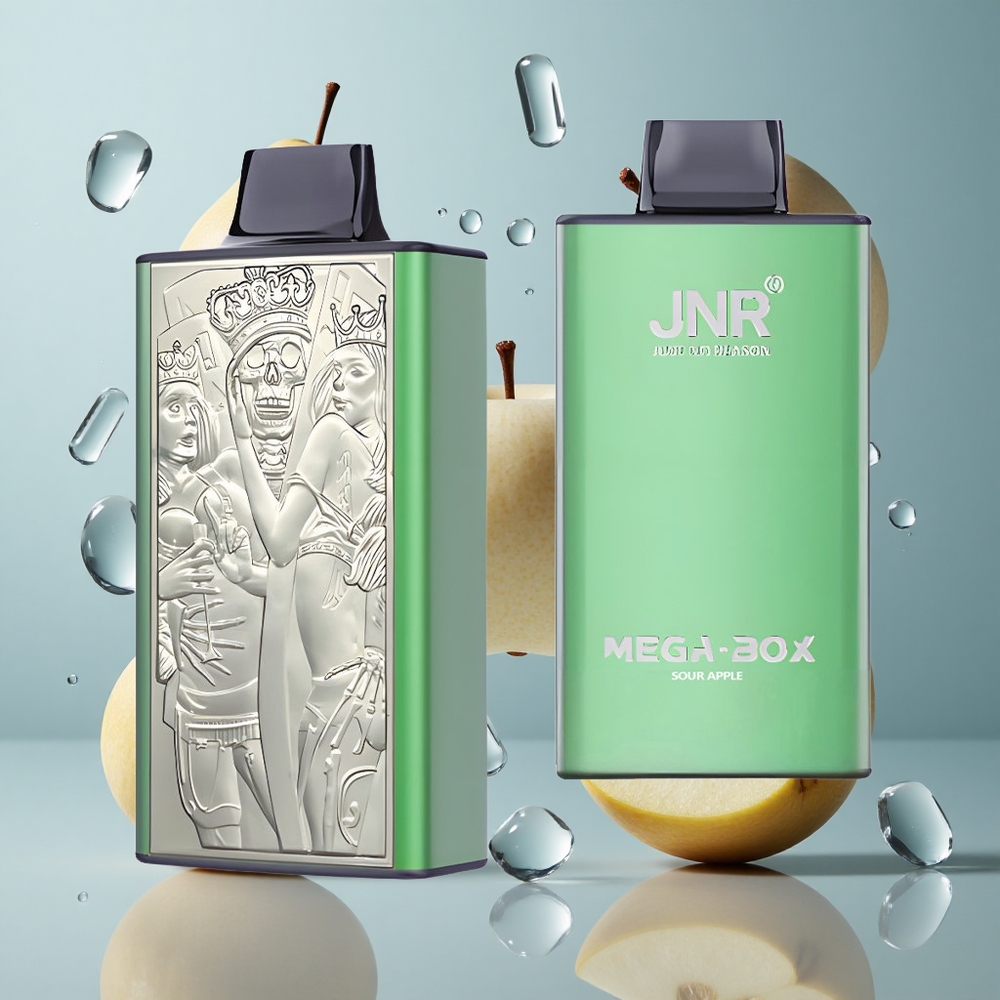 JNR Mega Box 25000 Puffs Sour Apple with 30ml E-liquid & Type-C Charge