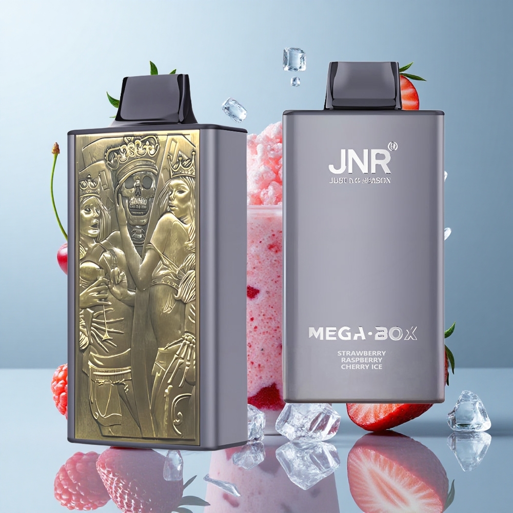 JNR Mega Box 25000 Puffs Strawberry Raspberry Cherry Ice Dual Mesh Coil
