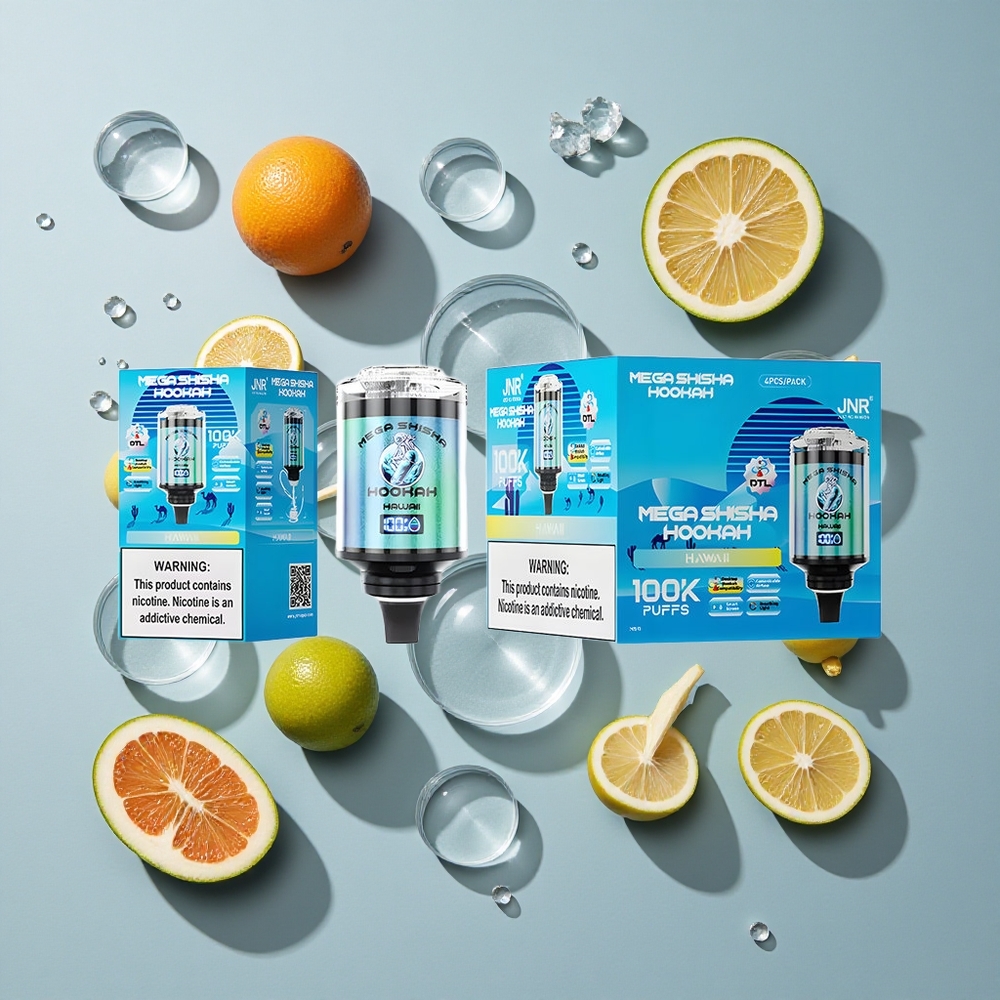 JNR Mega Shisha Hookah 100K Desktop Compatibility Hawaii 60ml 2200mAh