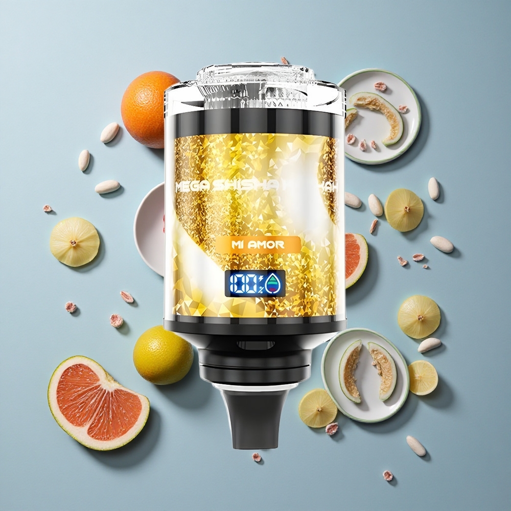 JNR Mega Shisha Hookah 100K Desktop Compatibility Mi Amor with 60ml Capacity