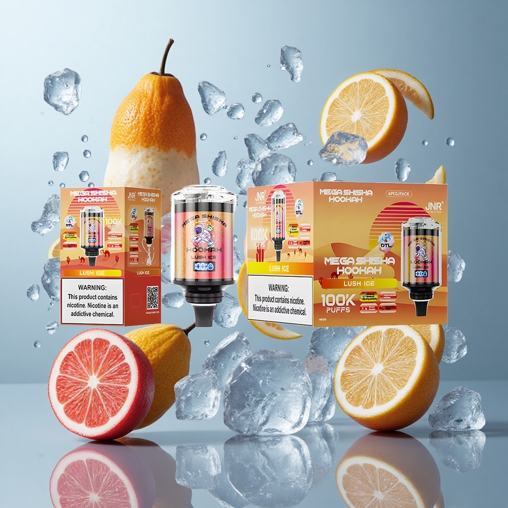 JNR Mega Shisha Hookah 100K Lush Ice with Interactive Smart Screen