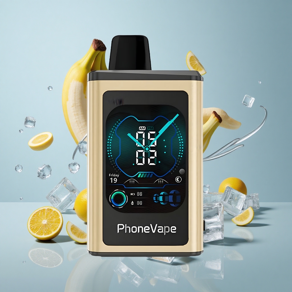 JNR PhoneVape 30000 Puffs Disposable Vape Banana Ice with Turbo Mode & Full Display Screen