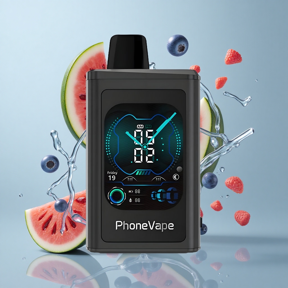 JNR PhoneVape 30000 puffs Blueberry Watermelon App Controlled Disposable Vape