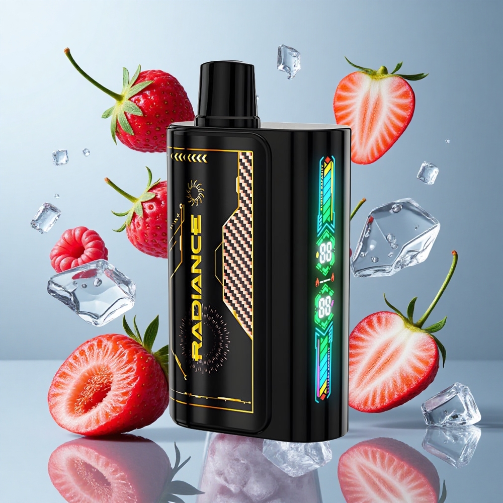 JNR Radiance 31000 Puffs Strawberry Raspberry Cherry Ice with Dual Mesh Coil