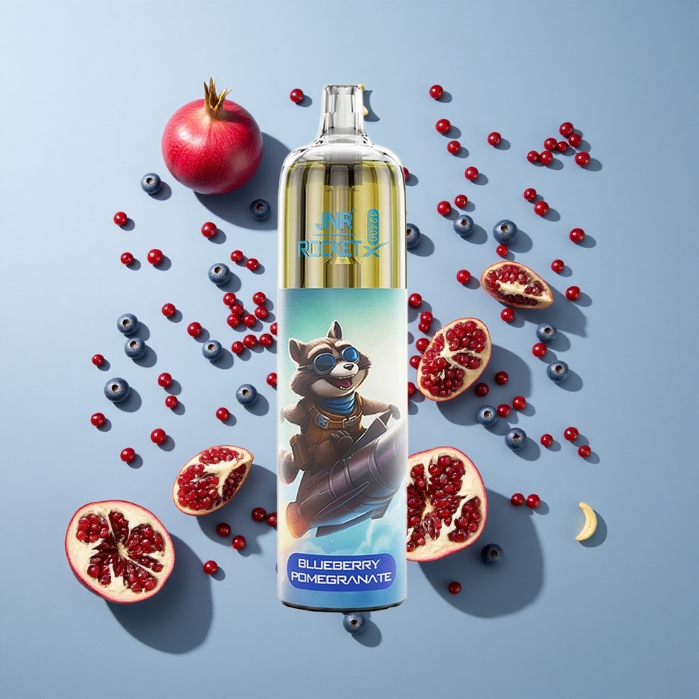 JNR Rocket-X 12400 Puffs Blueberry Pomegranate with Adjustable Airflow & RGB Lights