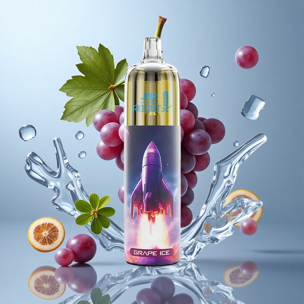 JNR Rocket-X 12400 Puffs Grape Ice with Adjustable Airflow & RGB Lights