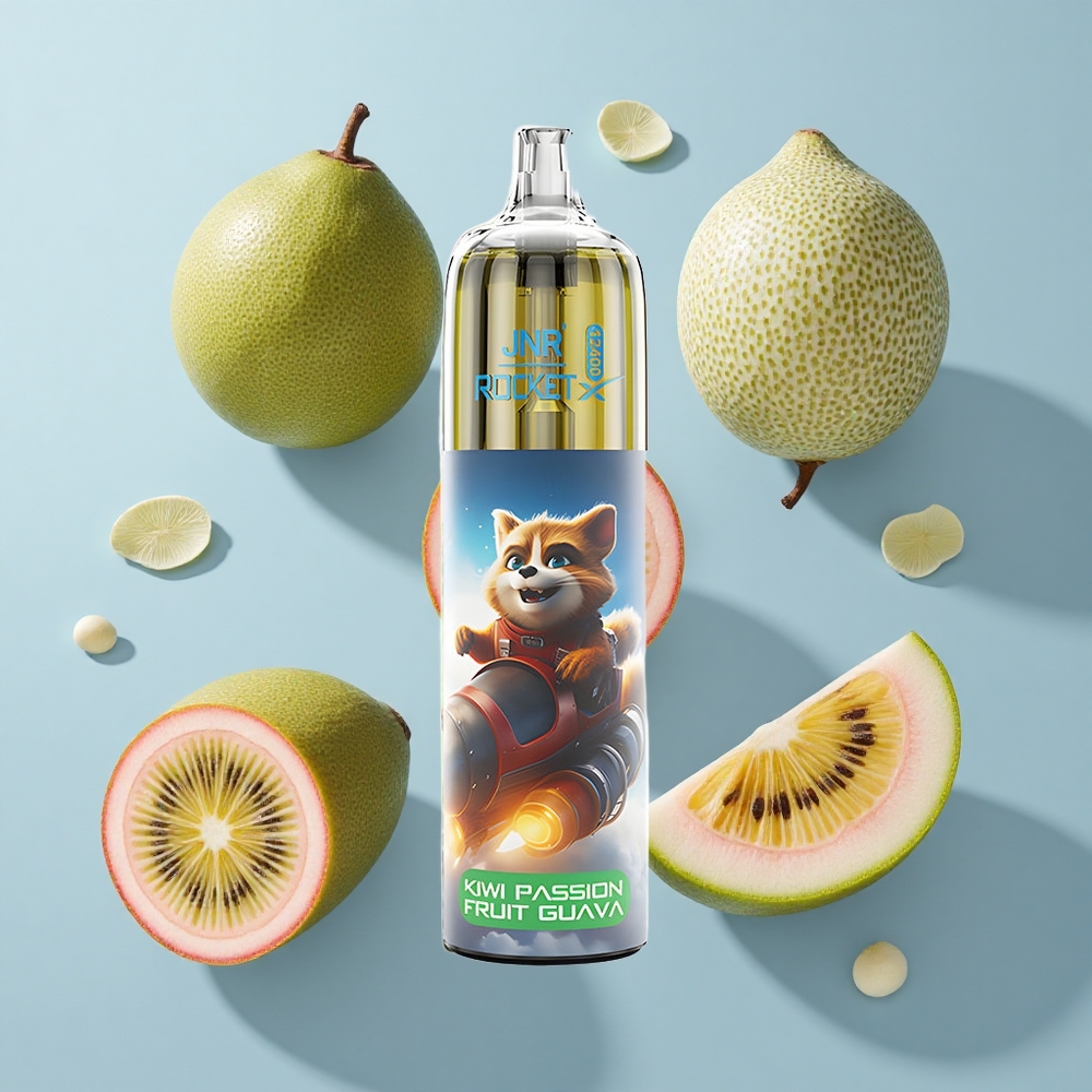 JNR Rocket-X 12400 Puffs Kiwi Passion Guava with Adjustable Airflow & RGB Lights