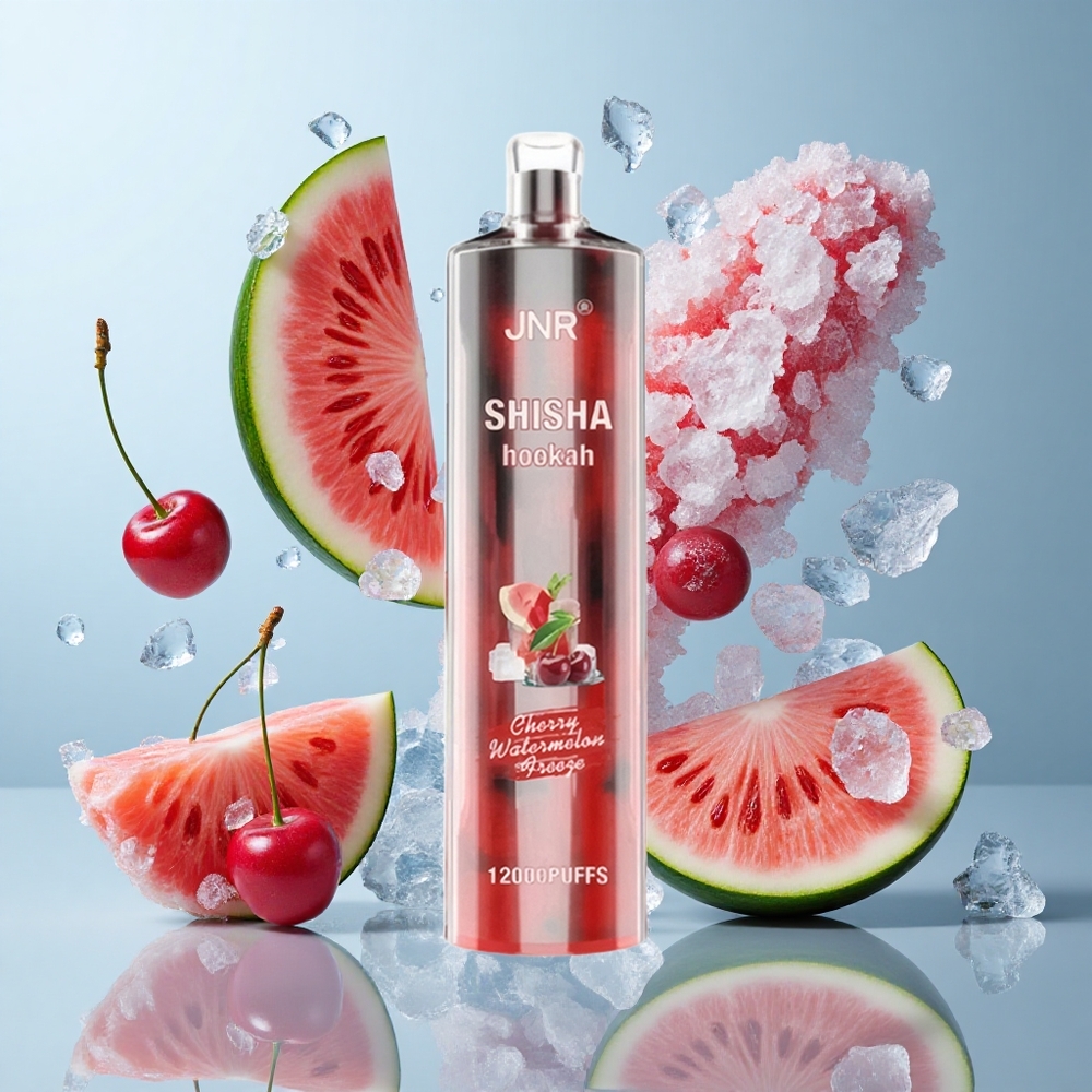 JNR Shisha Hookah 12000 Puffs Disposable Vape Cherry Watermelon Freeze 24ml 750mAh