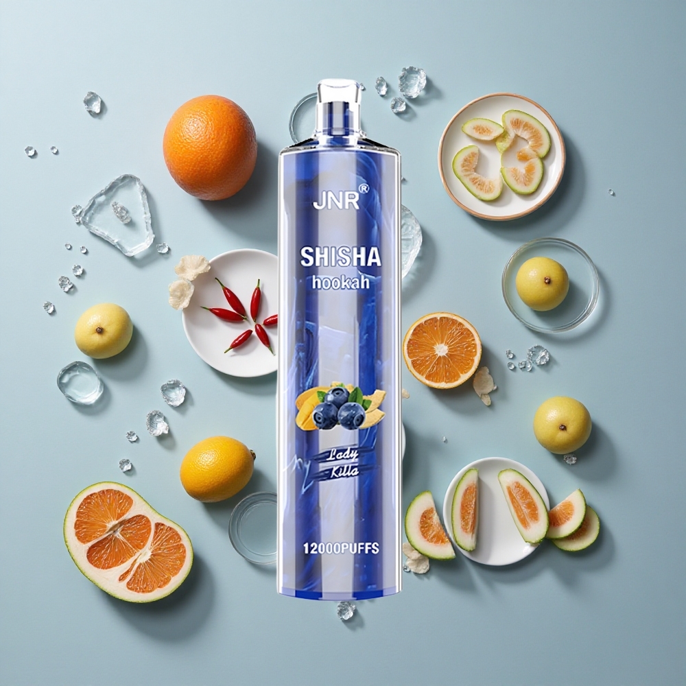 JNR Shisha Hookah 12000 Puffs Disposable Vape Lady Killa 24ml 750mAh