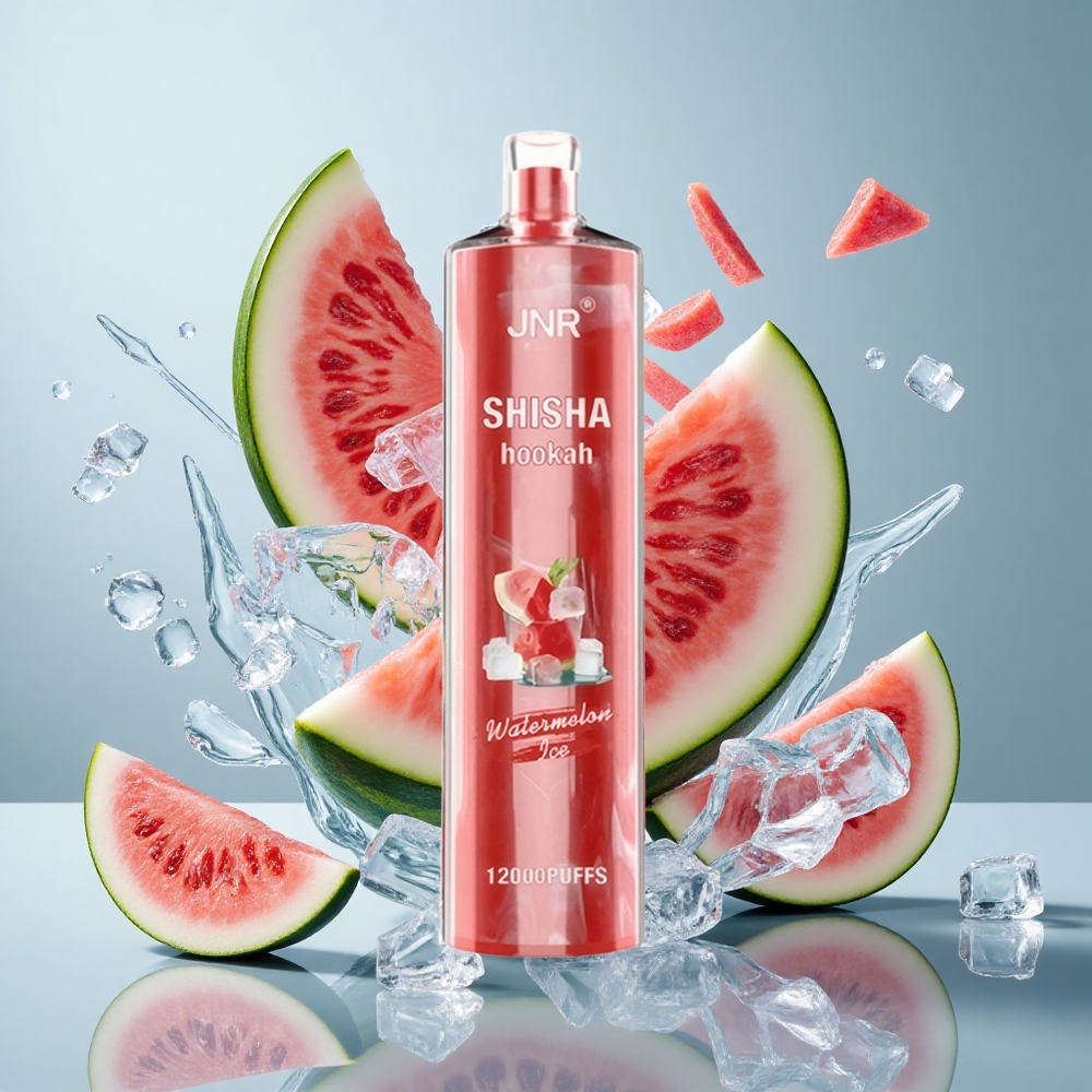 JNR Shisha Hookah 12000 Puffs Disposable Vape Watermelon Ice with 24ml E-Liquid
