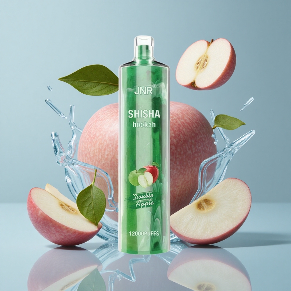 JNR Shisha Hookah 12000 Puffs Double Apple with 24ml E-Liquid & Type-C Fast Charging