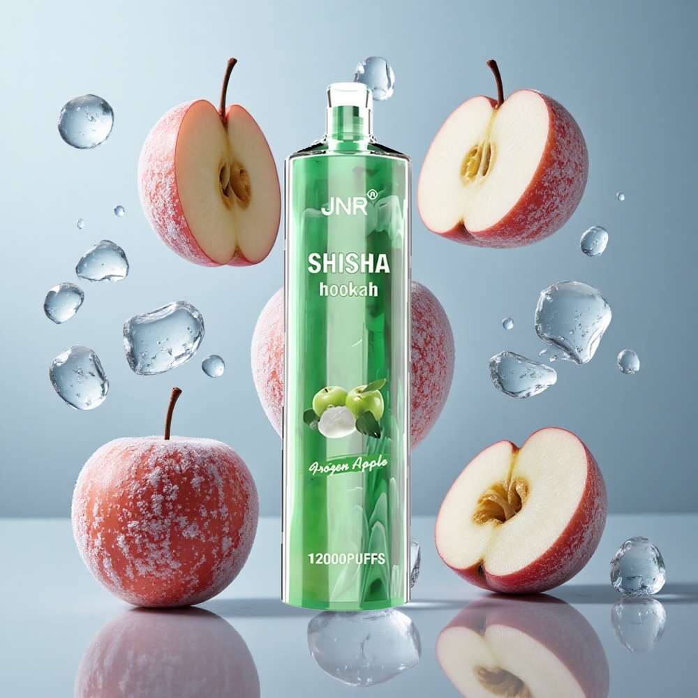 JNR Shisha Hookah 12000 Puffs Frozen Apple Disposable Vape with 750mAh Battery & 24ml E-Liquid