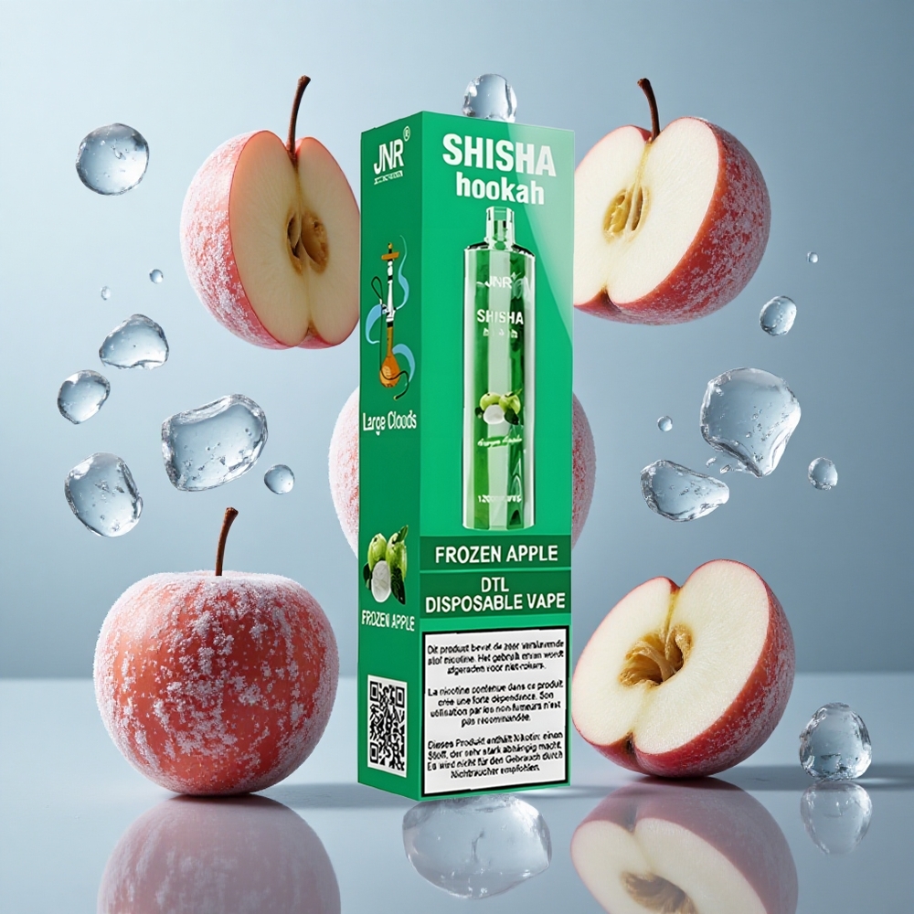 JNR Shisha Hookah 12000 Puffs Frozen Apple Disposable Vape with 750mAh Battery & 24ml E-Liquid