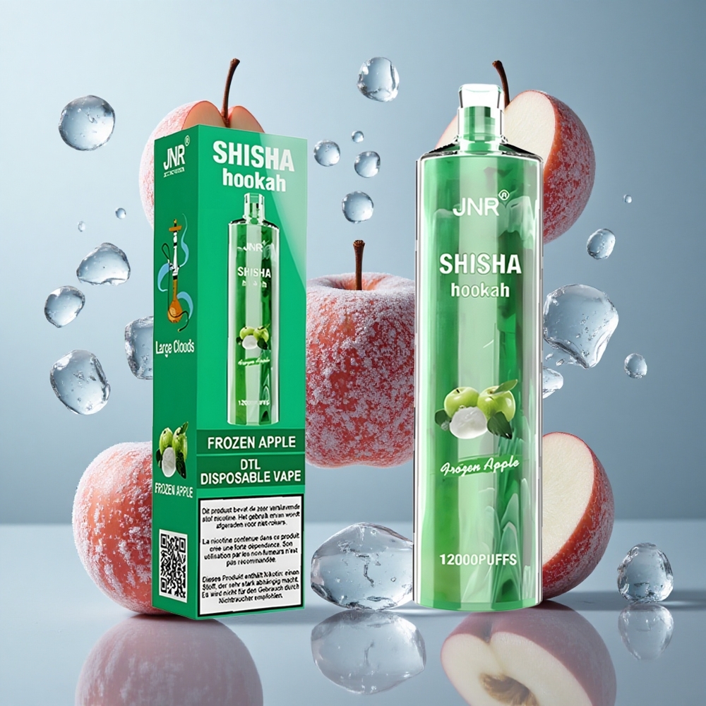 JNR Shisha Hookah 12000 Puffs Frozen Apple Disposable Vape with 750mAh Battery & 24ml E-Liquid