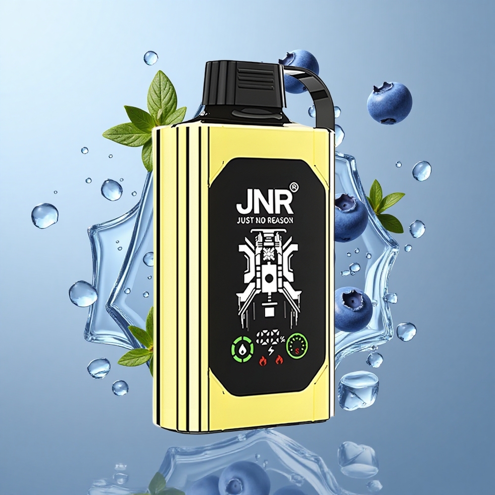 JNR Shisha Hookah Box 20500 Puffs Blueberry Ice with HD Display & Dual Mesh Coil