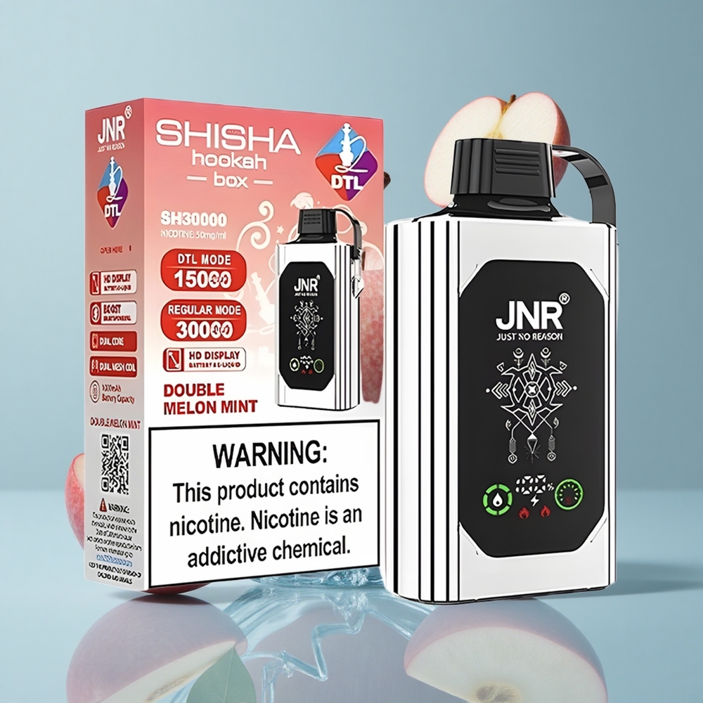JNR Shisha Hookah Box 20500 Puffs Double Apple with HD Display & Type-C Quick Charge