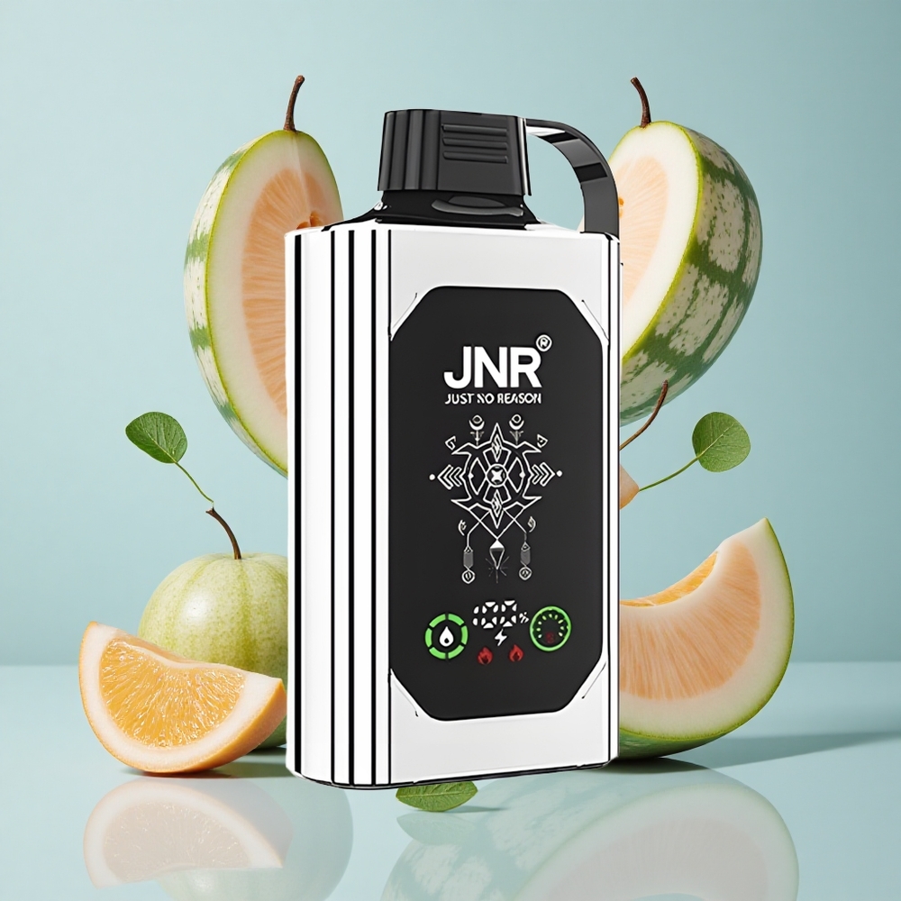 JNR Shisha Hookah Box 20500 Puffs Double Melon Mint with HD Display & Type-C Charging