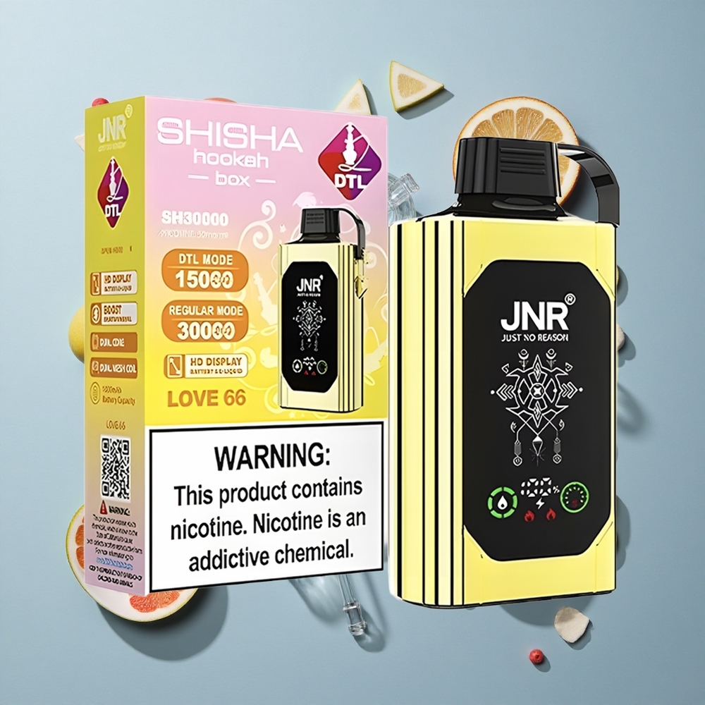 JNR Shisha Hookah Box 20500 Puffs Dual Mesh Coil Love 66