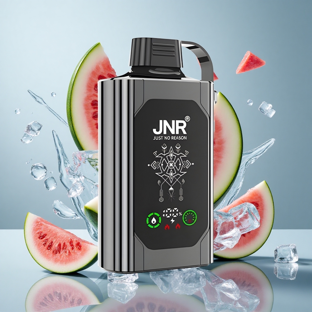 JNR Shisha Hookah Box 20500 Puffs Watermelon Ice Dual Mesh Coil