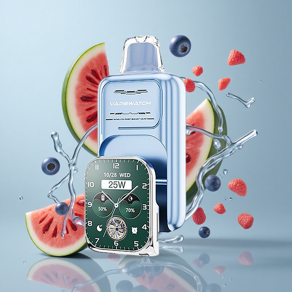 JNR Vape Watch 30000 Puffs Blueberry Watermelon with 19mL E-liquid & Type-C Charging