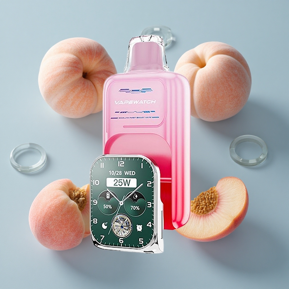 JNR Vape Watch 30000 Puffs Dual Mesh Coil Georgia Peach