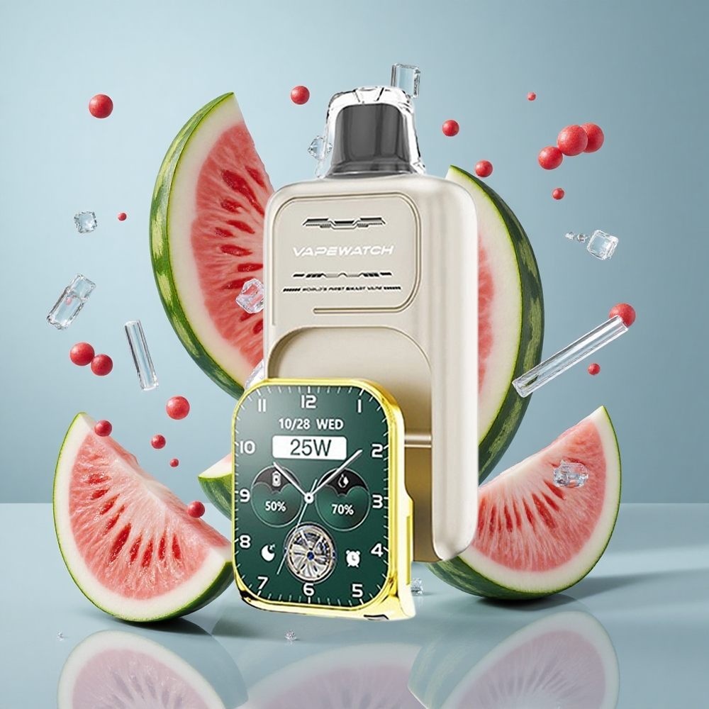 JNR Vape Watch 30000 Puffs Dual Mesh Coil Watermelon Ice Disposable Vape
