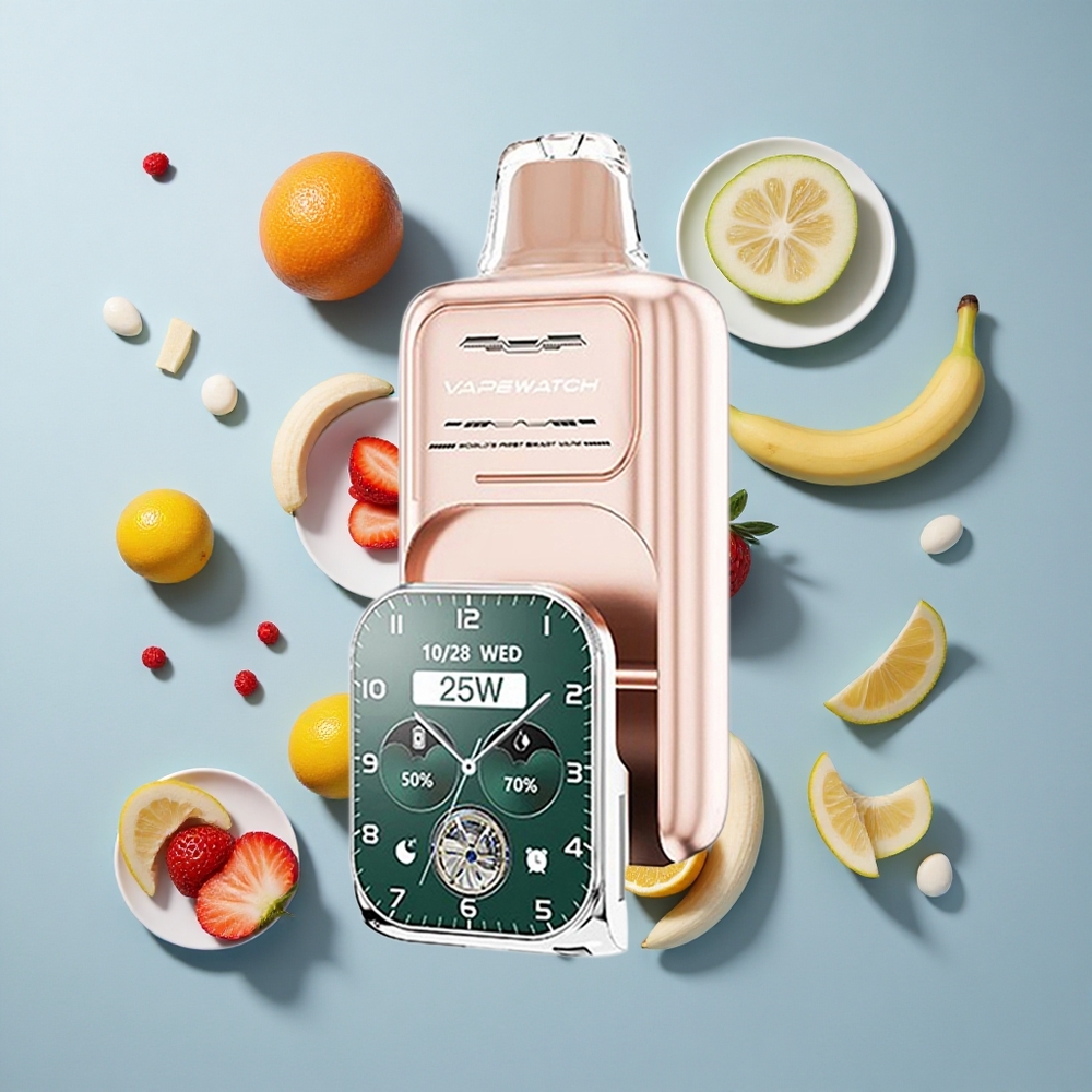 JNR Vape Watch 30000 Puffs Strawberry Banana with 19mL E-liquid & Type-C Charging